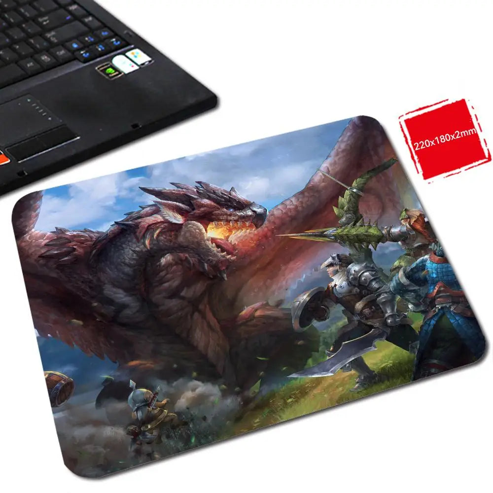 M_monster H_hunter W_world Mouse Pad Gabinete Gamer Pc Small Cute Desk Mat Mouse Pad Wrist Protector Computer Desk Accessories