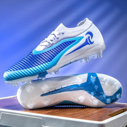 Męskie buty piłkarskie do sportu na świeżym powietrzu dla chłopców, z długimi kolcami, antypoślizgowe, oddychające, do meczów i treningów, buty piłkarskie dla dorosłych, wygodne
