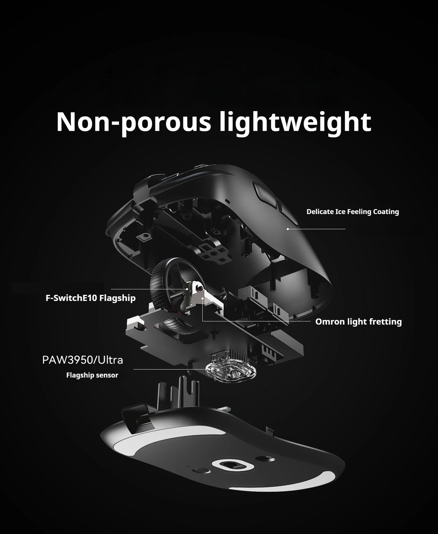 ATK Z1 Pro Max Ultra Wireless Gaming Mouse PAW3950, 8K Polling Rate, 0.39ms Low Latency, 30,000 DPI Ergonomic Gaming Mouse