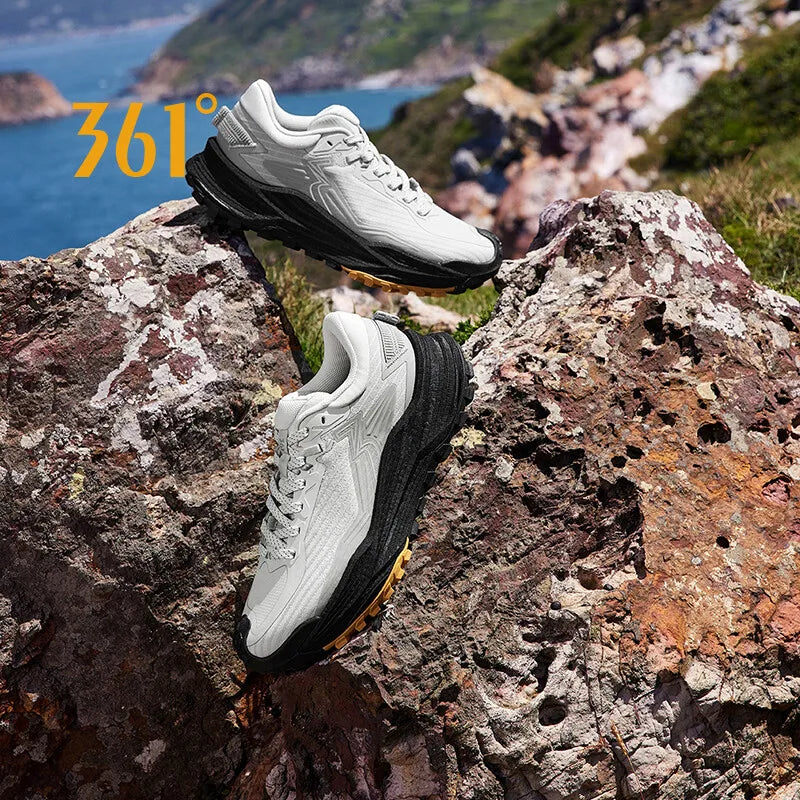361 Degrees WUXIA 2 Laufschuhe, leicht, atmungsaktiv, dämpfend, rutschfest, weich, Outdoor-Wanderschuhe, vielseitige Sneaker für Herren, 672542201