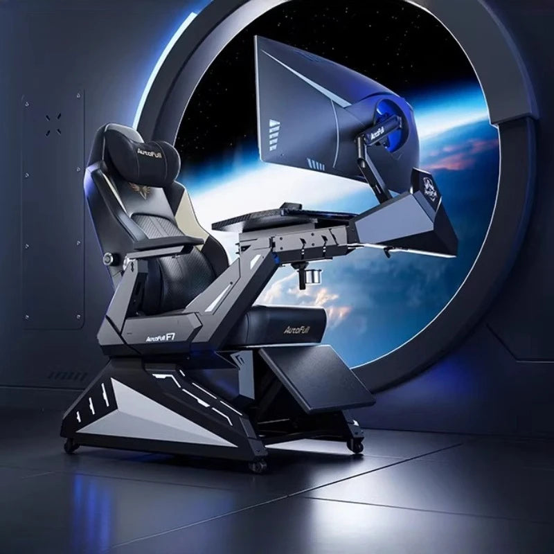 Ergonomic Gaming Office Chair E-Sports Chair with Adjustable Height, Executive Computer Desk Chair, Comfortable Swivel Armchair for Gaming & Work