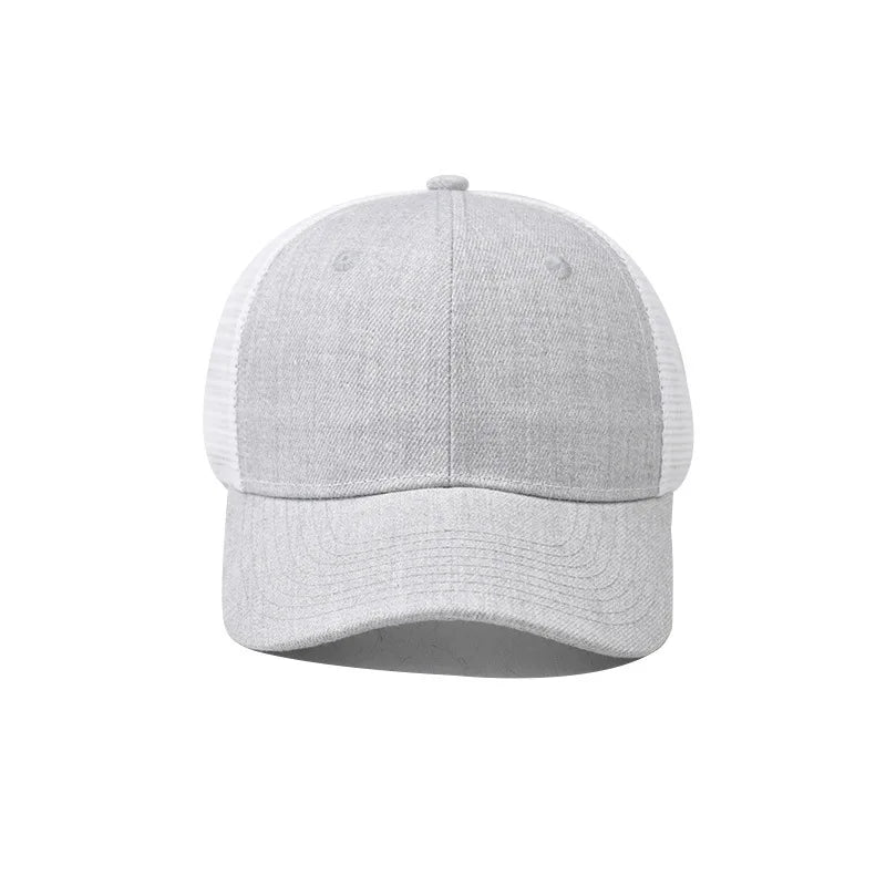 Cappellino da baseball per adulti, cappellino a rete, visiera curva poco profonda, cappello unisex, cappello estivo, cappello traspirante, cappellino da ombra, cappellino per primavera e autunno, cappellino hip hop aderente