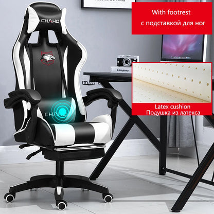 Joylive WCG Ergonomic Gaming Chair Leather Computer Chair Reclining Racing Office Chair with Adjustable Armrests for Gaming Room