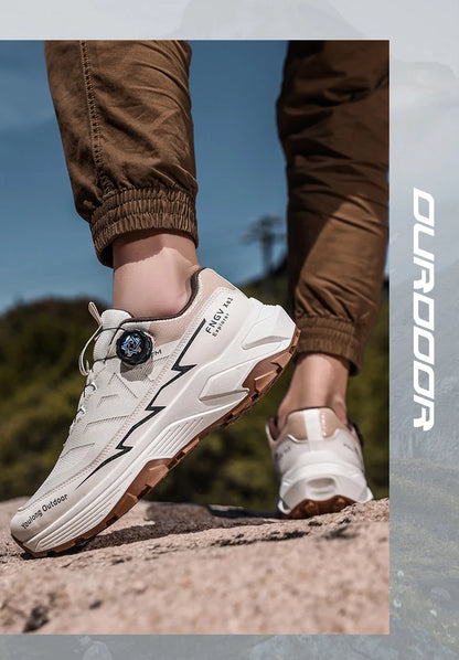 Men's Sneakers Casual Outdoor Anti-Slip Shock-Absorbing Versatile Off-Road Hiking Shoes, Comfortable Soft Sole Running Shoes for Men