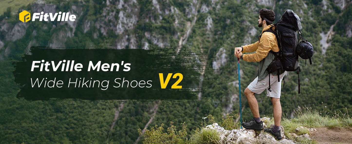 Fittington Wide Sneakers for Men Slip-On Hiking Shoes Soft Comfortable Men Running Shoe Slip-Resistant Walking Shoes with Arch Support