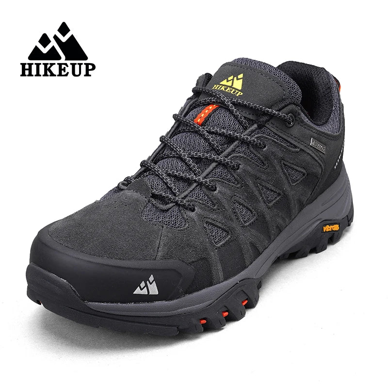 HIKEUP Fashion Outdoor Shoes Hiking Men's Sports Casual Mountain Trekking Boots Camping Sneakers for Men Non-slip Wear-resistant