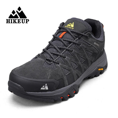 HIKEUP Fashion Outdoor Shoes Hiking Men's Sports Casual Mountain Trekking Boots Camping Sneakers for Men Non-slip Wear-resistant