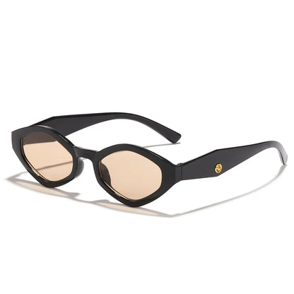 European and American Versatile Irregular Small Frame Sunglasses Fashionable and Trendy UV Resistant Street Photography Glasses