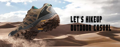 HIKEUP Fashion Outdoor Shoes Hiking Men's Sports Casual Mountain Trekking Boots Camping Sneakers for Men Non-slip Wear-resistant