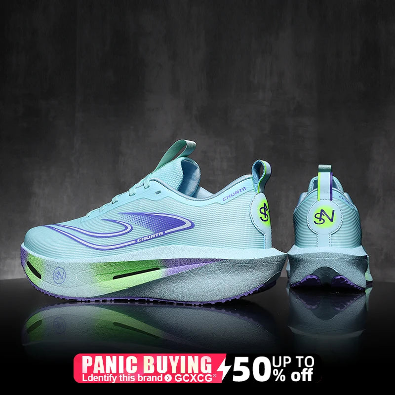 Zapatillas de running con placa de carbono para maratón, deportivas, transpirables, ligeras, cómodas y antideslizantes para hombre y mujer
