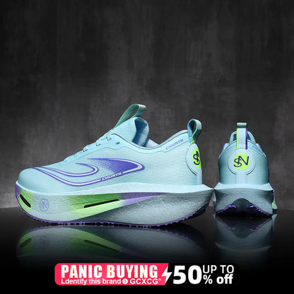 Zapatillas de running con placa de carbono para maratón, deportivas, transpirables, ligeras, cómodas y antideslizantes para hombre y mujer