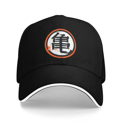 DBZ Kanji Print Cappellino da baseball da uomo Cappello da sole regolabile Cappellino da camionista di lusso Cappellino a sandwich da donna Cappellini casual con chiusura a scatto Cappellini a secchiello Cappellini da golf