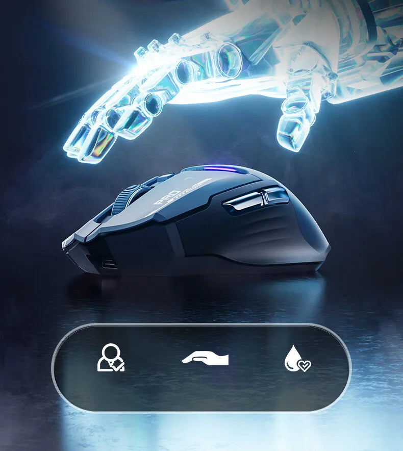 Inphic IN9PRO Wireless Gaming Mouse 26000 DPI Tri-Mode Bluetooth RGB Ergonomic Gaming Mouse with PAW3395 Sensor & 8K Polling Support