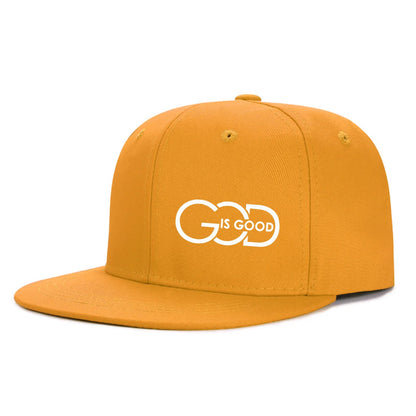 Unisex adjustable baseball cap street flat brim hat printed GOD IS GOOD casual headwear men and women fashion breathable outdoor