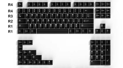 121 Keys Aifei WOB BOW Keycaps White Black ABS Double Shot Cherry Profile Custom Mechanical Keyboard Anne Pro 2 AULA F75 Ajazz