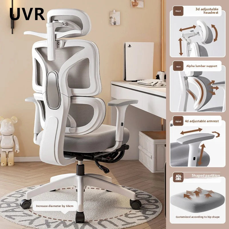 UVR Gaming Computer Chair Lift Adjustable Boss Backrest Stool Ergonomic Design Armchair Sponge Cushion Mesh Office Chair