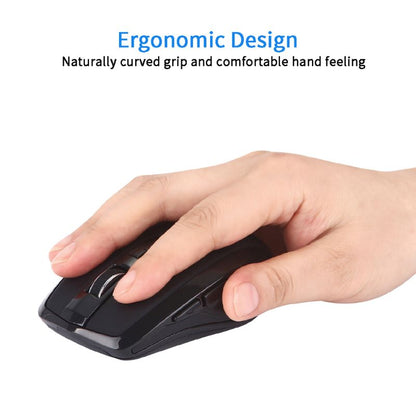 2.4G Wireless Mouse USB Type-C, Ergonomic Silent Wireless Mouse with 6 Buttons, Adjustable 800/1200/1600 DPI, Type-C Receiver for Laptop, PC & Mac
