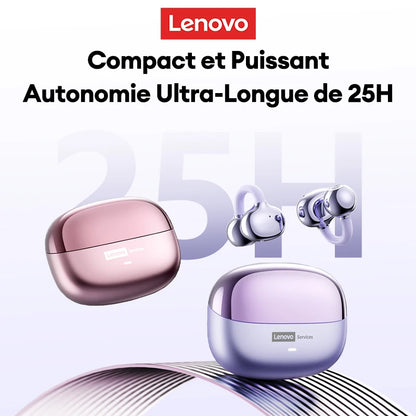 Lenovo LE302 Wireless Bluetooth 6.0 Headset Long Battery Life Sports Ear Clip Earphones HIFI Stereo Noise Cancelling Headphones