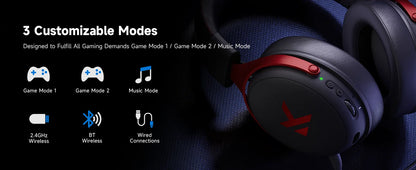 MCHOSE V9 Pro Gaming Wireless Headset7.1 Surround Sound Headphones Noise Canceling Mic Low Latency Lightweight for PS5 PC SWITCH