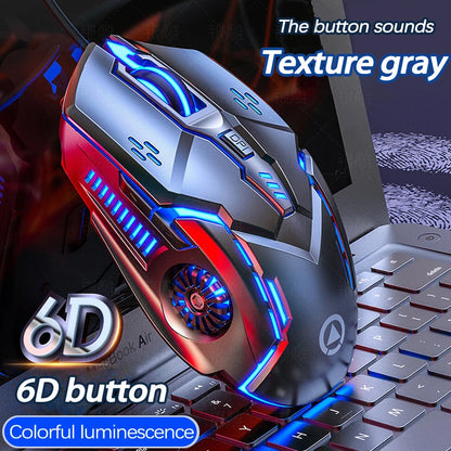 UTHAI G5 Wired Gaming Mouse 3200 DPI RGB LED Gaming Mouse with 6 Programmable Buttons, USB Ergonomic Gaming Mouse for PC, Laptop & Esports