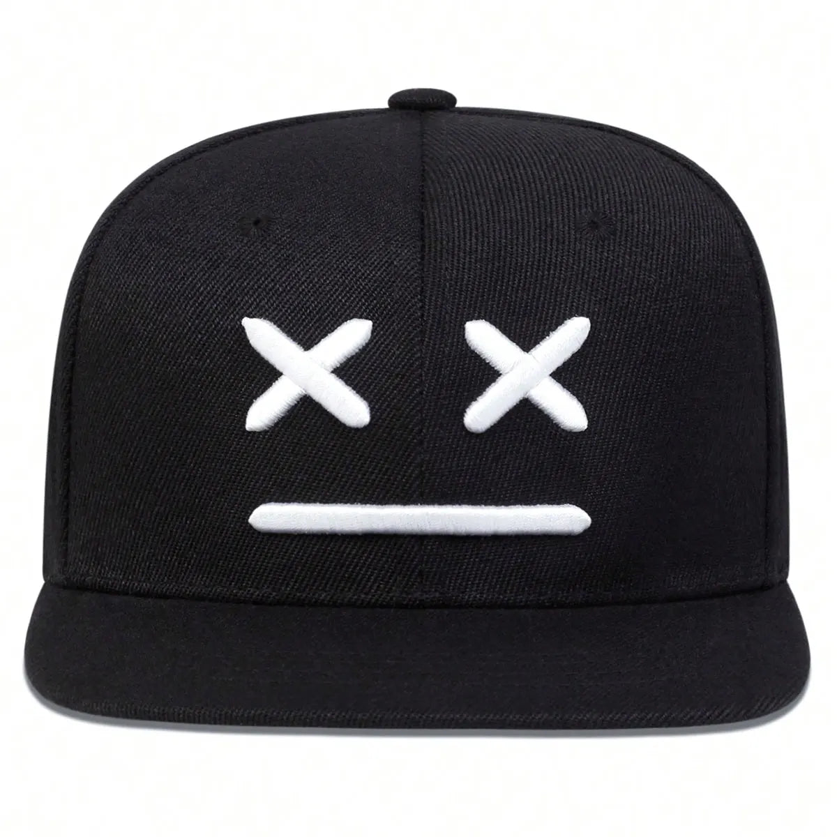 Cappellini unisex XX con ricamo a faccina sorridente, stile hip-hop, primavera-autunno, casual, regolabili, con chiusura a scatto, cappellini da baseball, cappellini parasole, cappellini sportivi