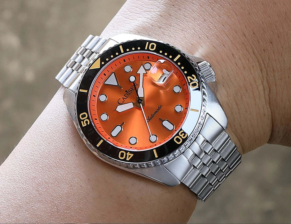 CADISEN New Luminous Men Mechanical Wristwatches Ceramic Bezel Sapphire Glass Automatic Watch Men Relogio Masculino