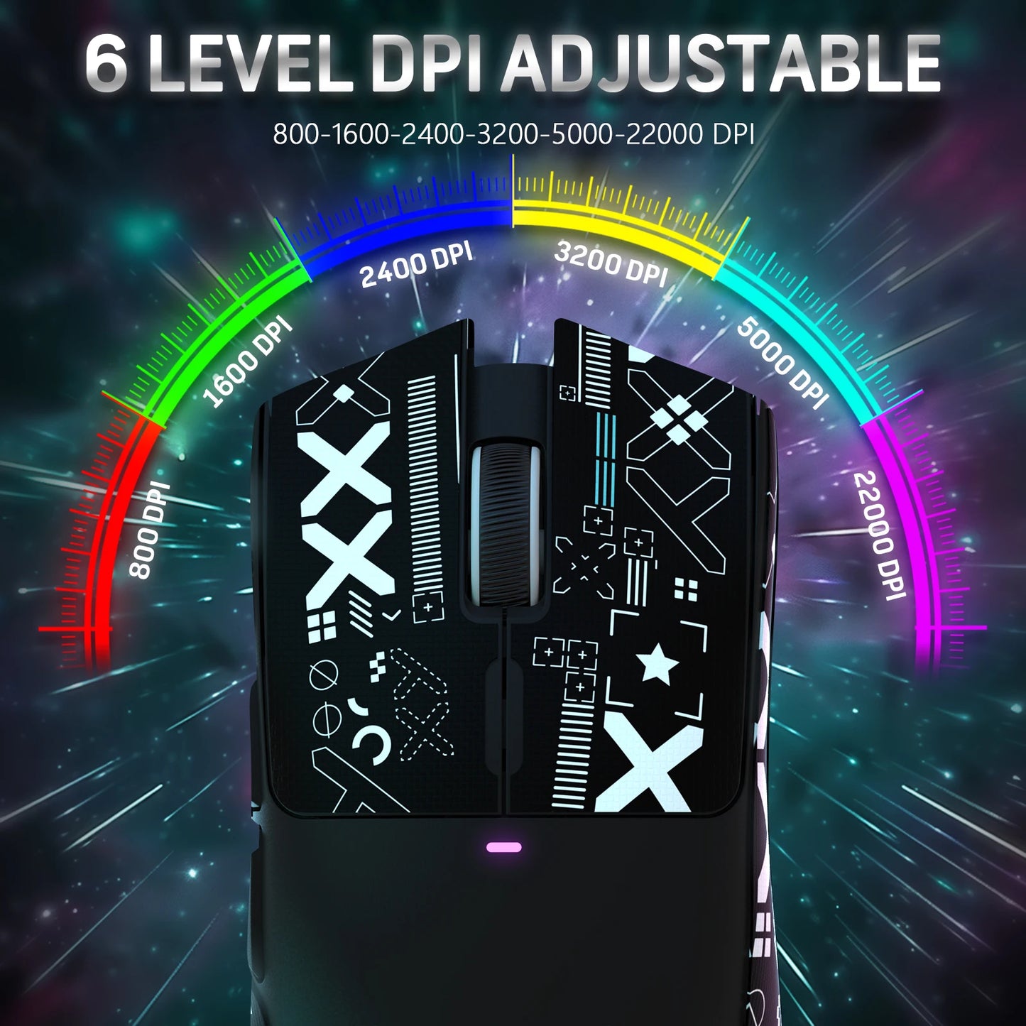 ATTACK SHARK X11 Wireless Gaming Mouse with Charging Dock, PixArt PAW3311 Sensor, Tri-Mode Bluetooth, 2.4G & Wired RGB Gaming Mouse