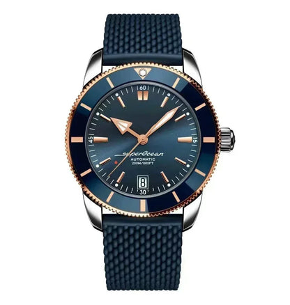 High luxury Superocean Wristwatch Automatic Mechanical Rose Gold Sport Watches Stainless Steel Black Ceramic Bezel Customized