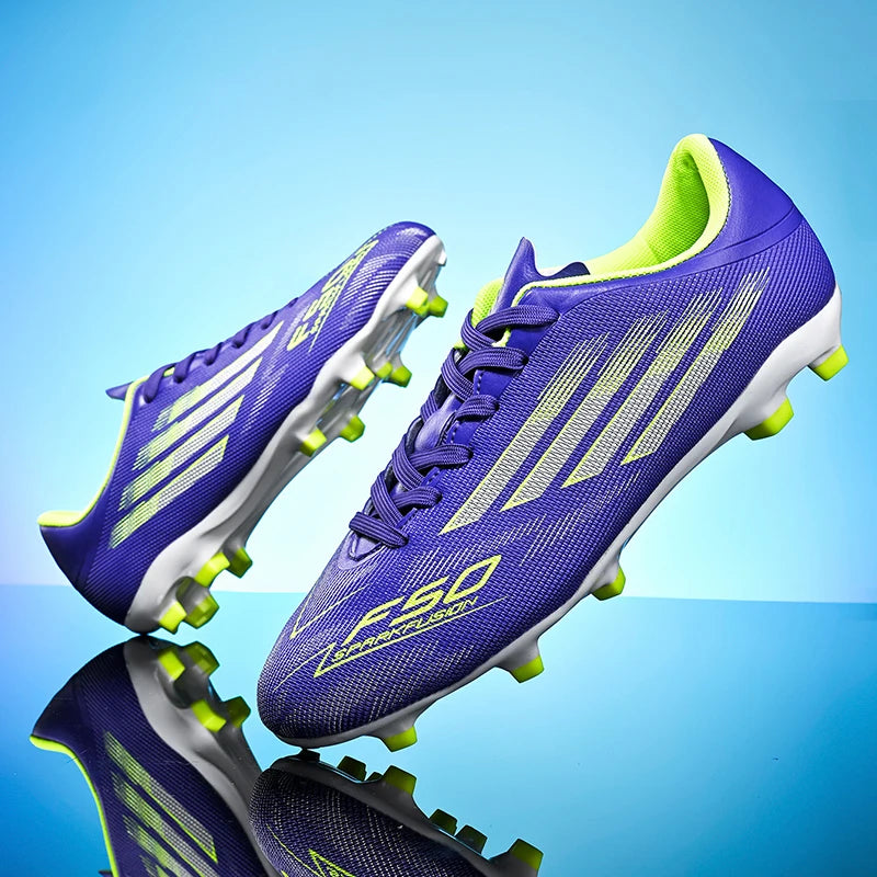 Chaussures de football pour hommes, crampons de football pas chers, chaussures de terrain AG/TF antidérapantes, chaussures de football d'entraînement en plein air pour débutants.