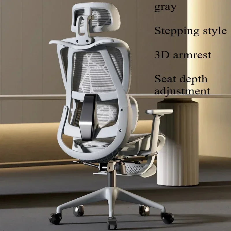 Ergonomic Gaming Office Chair Adjustable 3D Armrests Headrest Lumbar Support Computer Desk Chair with Footrest & Reclining Backrest