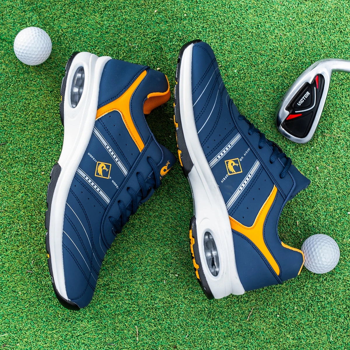 OIMKOI Men Golf Shoes Casual Breathable Waterproof Non-slip Golf Outdoor Training Shoes