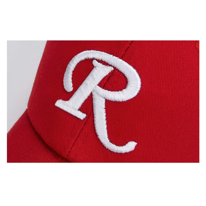 R letter Ribbon Embroidery Cotton Adjustable Hard Top Baseball Cap Sun Hat Trucker Hats Hip Hop Caps