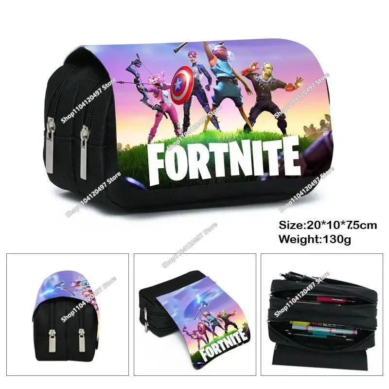 Fortnite Battle Royale Pencil Case for Kids Cartoon Stationery Storage Pen Box School Supplies Birthday Gift