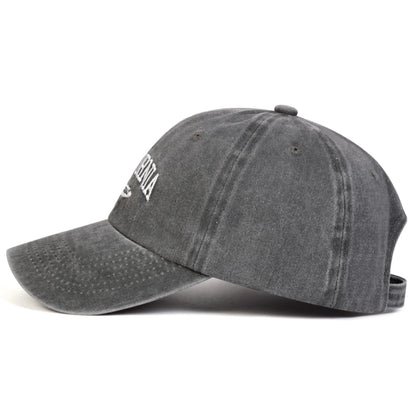 Cappellini da baseball unisex CALIFORNIA con ricamo di lettere, lavabili, per primavera e autunno, da esterno, casual, regolabili, con protezione solare
