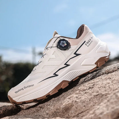 Men's Sneakers Casual Outdoor Anti-Slip Shock-Absorbing Versatile Off-Road Hiking Shoes, Comfortable Soft Sole Running Shoes for Men