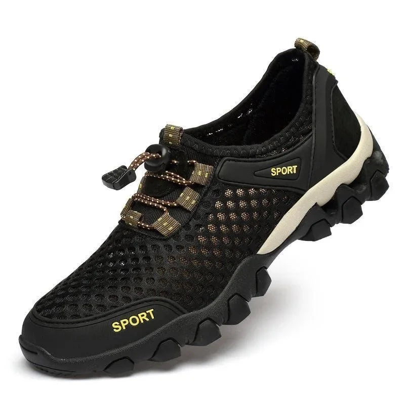 Chaussures de sport en maille pour homme, été : chaussures de mode pour l'alpinisme, respirantes, légères, antidérapantes, pour le plein air, les voyages, la course à pied et le quotidien