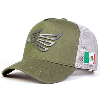 Unisex Mexican Eagle Label Baseball Net Caps Adjustable Casual Hats Spring and Summer Outdoor Sunscreen Hat