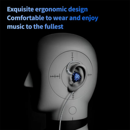 TRN Whale Shark Hybrid Earphones Triple Dynamic Driver + Planar In-Ear Monitors, HiFi Wired Hybrid Earphones with High Resolution Audio, Audiophile IEM Headphones