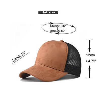 Unisex Mesh Baseball Cap for Men Outdoor Ports Adjustable Trucker Caps Fashion Curved Dad Cap Men Women Casual Breathable Sunhat
