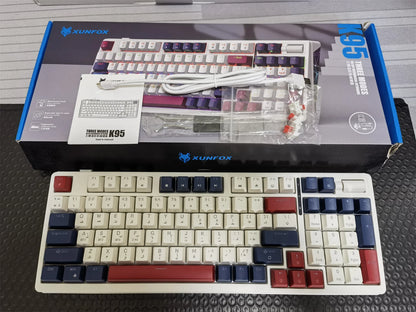 Wireless Mechanical Keyboard 96 Keys 100% Layout Spanish Russian Korean Arabic Mechanical Keyboard Bluetooth RGB K95 2000mAh