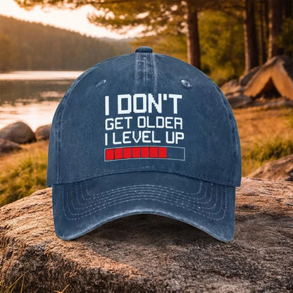 Cappellino da baseball per il compleanno "Gamer Level Up", in cotone lavato, regolabile, stile trucker da esterno