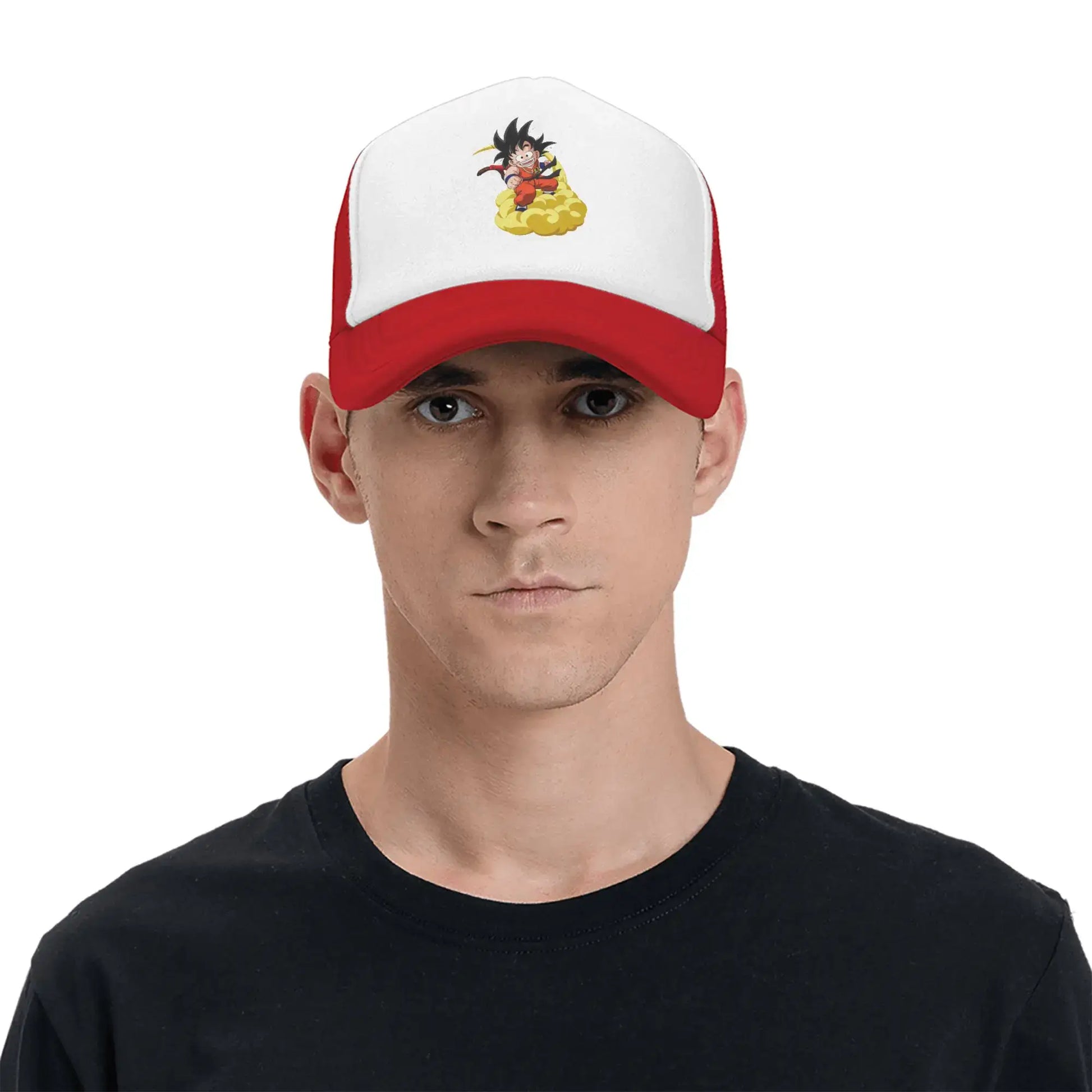 Produit gaming premium Fraquane, Dragon Ball Son Goku Mesh Baseball Cap Adult Trucker Hat Anime Hats Adjustable Snapback Caps Sports Cap Winter Trucker Hats
