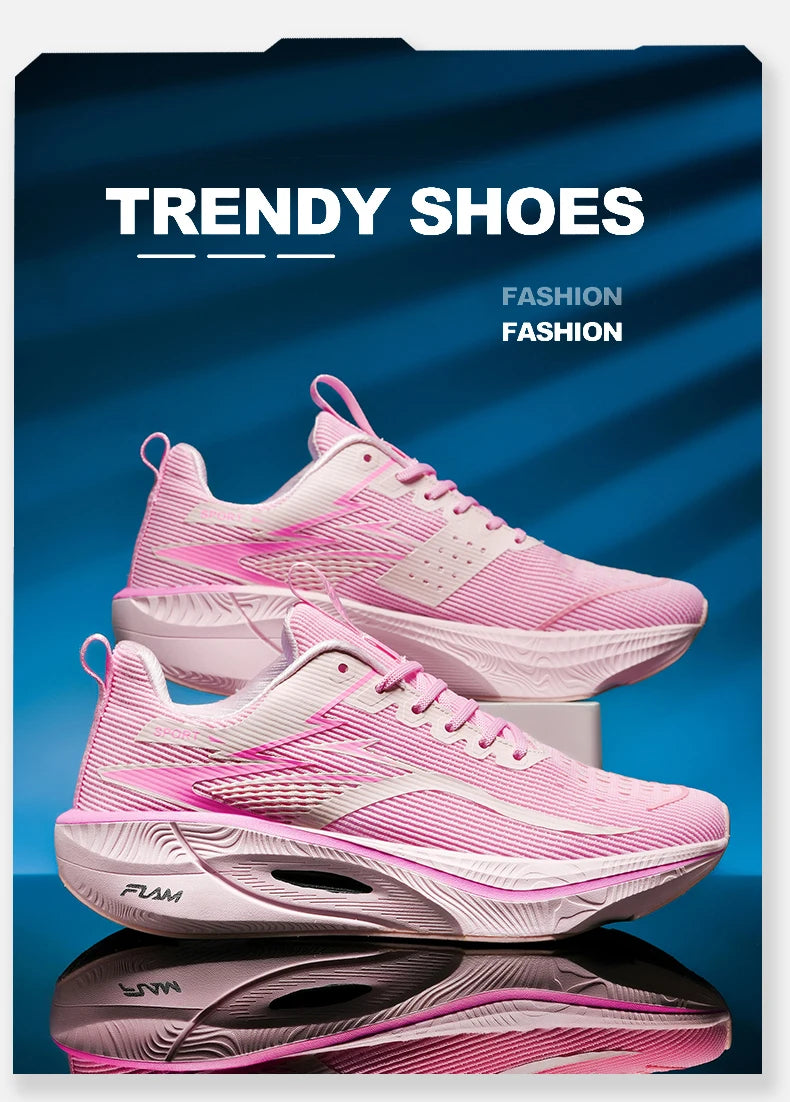 Running Shoes Carbon Board Speciality Marathon Men Sports Breathable Lightweight Women's Comfortable Athletic Nonskid Sneakers
