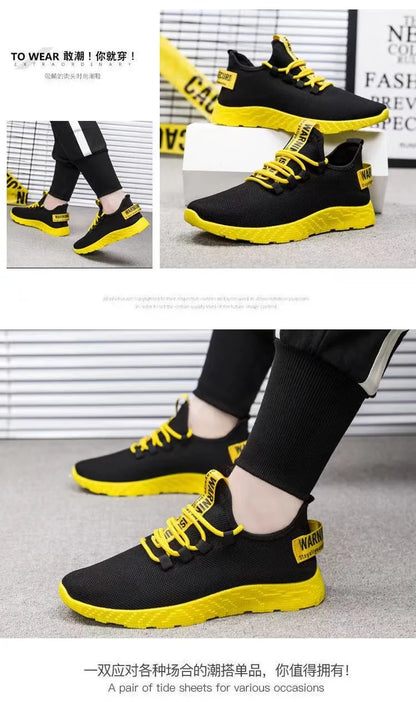 Leichte Herren-Sneaker, lässige Mesh-Sportschuhe für den Sommer, Outdoor-Schuhe für Herren mit weicher Sohle, atmungsaktiv, komfortabel und modisch, trendige Laufschuhe