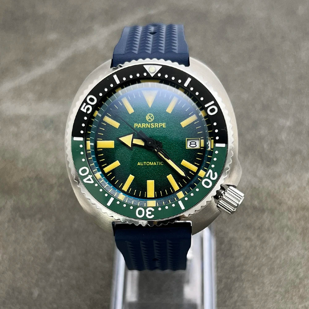 PARNSRPE Diver's Luxury Men's Watch Small Abalone Automatic Mechanical Watch Movement Aseptic Dial Sapphire Glass