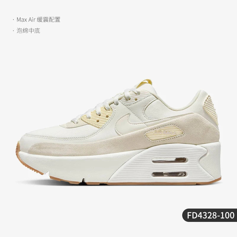 Nike Original Air Max 90 LV8 Damen-Sneaker mit niedrigem Schaft und Plateau-Sohle FD4328-100