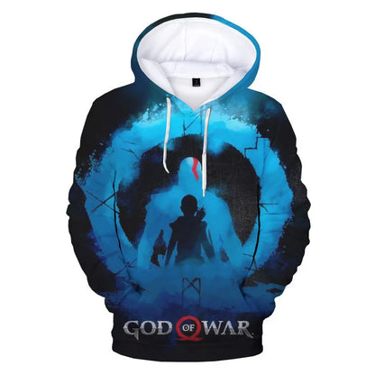 3D pop game God Of War printing Hoodies for men Kratos graphic hooded hoody kid fashion cool hip hop pullovers harajuku clothing