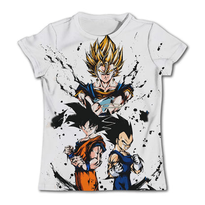 T Shirts Dragon Ball Z Children's Men Shirt Men's T-shirt Harajuku Style Trend Goku High Quality Clothing Anime Tops Streetwear