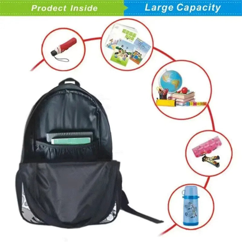 15 Inch Fortnite Cartoon Backpack Unisex for Boys Girls with Front Pocket Lightweight Student School Bookbag Large Capacity