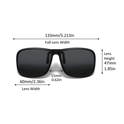 VIVIBEE Polarized Flip Up Clip On Sunglasses for Driving Dark UV400 Photochromic Anti Glare Lens Sun Glasses Car Driver